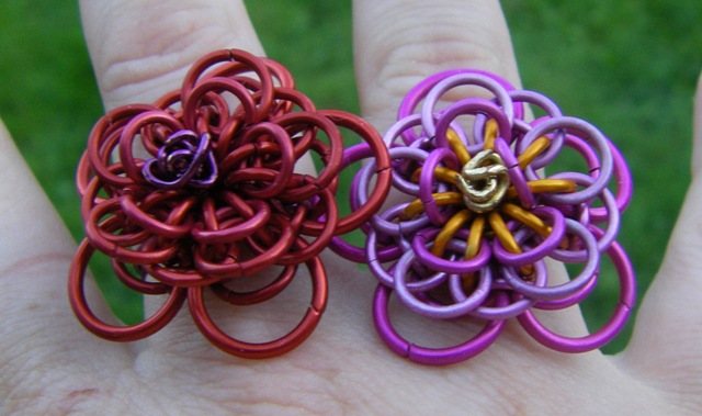Chainmaille Dahlia Ring by Amanda